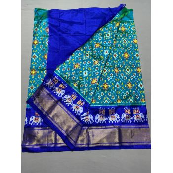 PSSIFSLG5Y03SZDC32- Free Size Ikat Silk Lehenga