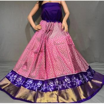 PSSIFSLG5Y03SZDC33- Free Size Ikat Silk Lehenga