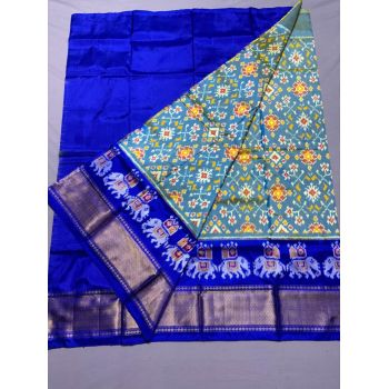 PSSIFSLG5Y03SZDC39- Free Size Ikat Silk Lehenga