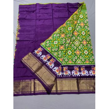 PSSIFSLG5Y03SZDC40- Free Size Ikat Silk Lehenga