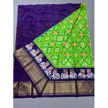 PSSIFSLG5Y03SZDC41- Free Size Ikat Silk Lehenga