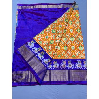 PSSIFSLG5Y03SZDC42- Free Size Ikat Silk Lehenga