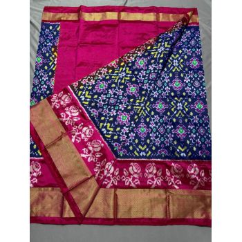 PSSIFSLG5Y03SZDC43- Free Size Ikat Silk Lehenga