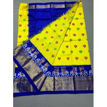 PSSIFSLG5Y03SZDC45- Free Size Ikat Silk Lehenga