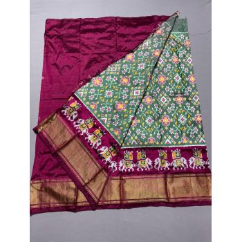 PSSIFSLG5Y03SZDC49- Free Size Ikat Silk Lehenga