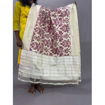 PSSIISDP5Y03ECDC08- Ikat Silk dupatta