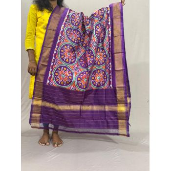 PSSIISDP5Y03ECDC22- Ikat Silk dupatta