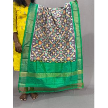 PSSIISDP5Y03ECDC30- Ikat Silk dupatta