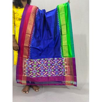 PSSIISDP5Y03ECDC34- Ikat Silk dupatta