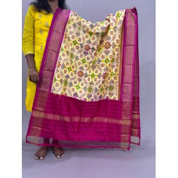 PSSIISDP5Y03ECDC36- Ikat Silk dupatta