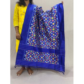 PSSIISDP5Y03ECDC40- Ikat Silk dupatta