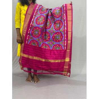 PSSIISDP5Y03ECDC54- Ikat Silk dupatta