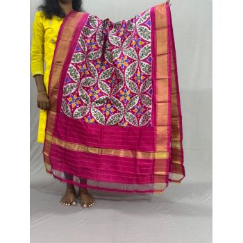 PSSIISDP5Y03ECDC55- Ikat Silk dupatta