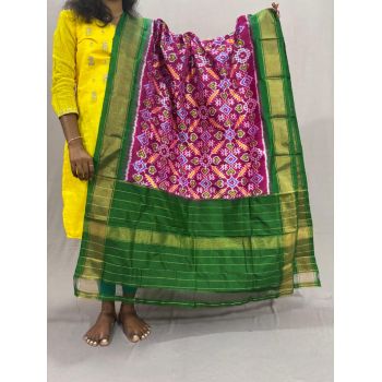 PSSIISDP5Y03ECDC57- Ikat Silk dupatta