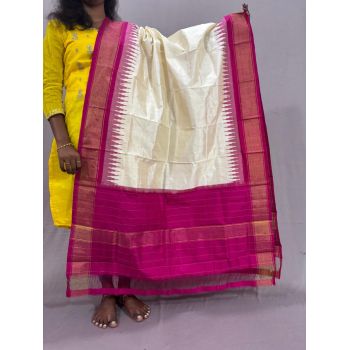 PSSIISDP5Y03ECDC60- Ikat Silk dupatta
