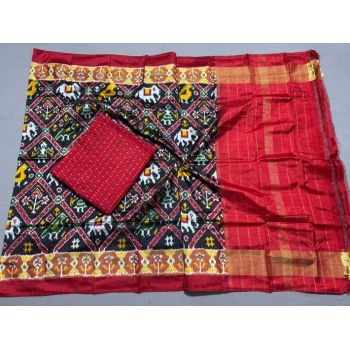 PSSISDST5Y02FNCD01- Ikat Silk dupatta with Ikat sico top