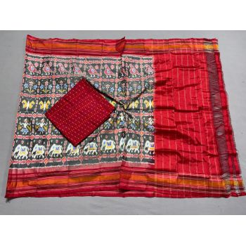 PSSISDST5Y02FNCD03- Ikat Silk dupatta with Ikat sico top