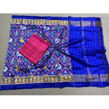 PSSISDST5Y02FNCD04- Ikat Silk dupatta with Ikat sico top