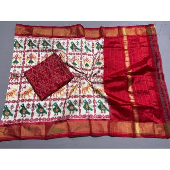 PSSISDST5Y02FNCD06- Ikat Silk dupatta with Ikat sico top