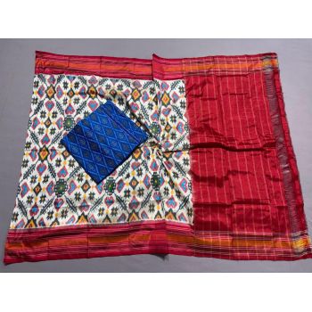 PSSISDST5Y02FNCD07- Ikat Silk dupatta with Ikat sico top