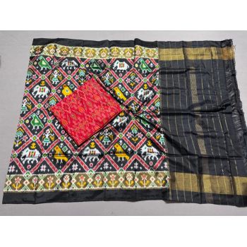 PSSISDST5Y02FNCD10- Ikat Silk dupatta with Ikat sico top