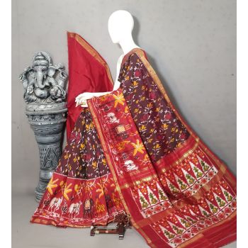 PALUIDSS5Y02ISDC06- Ikat silk saree