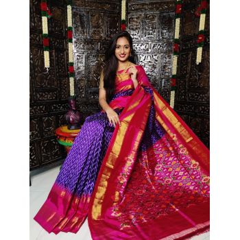 PALUIDSS5Y03TSDC13- Ikat silk saree