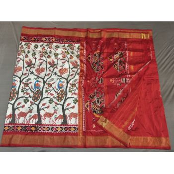 PGMRIDSS5Y02ZDCD14- Ikat silk saree