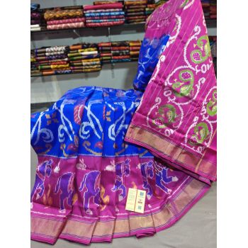 PGMRIDSS5Y06BICD10- Ikat silk saree