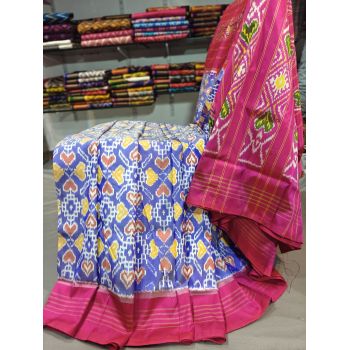 PGMRIDSS5Y06BICD19- Ikat silk saree