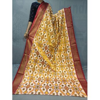PGMRIDSS5Y06NIDC10- Ikat silk saree
