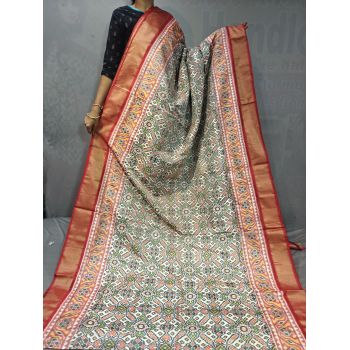 PGMRIDSS5Y06NIDC17- Ikat silk saree