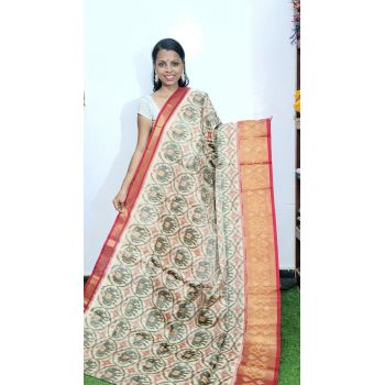 PGMRISCS5Y07EECD14- Ikat Sico saree