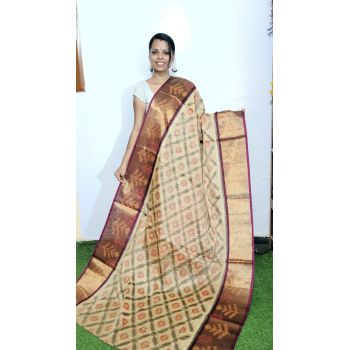 PGMRISCS5Y07EECD47- Ikat Sico saree