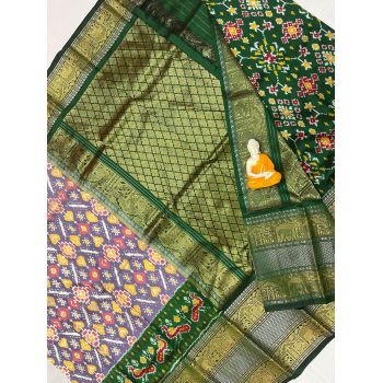 PGMRKBRS5Y06FSDC01- Kanchi border Ikat silk saree