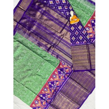 PGMRKBRS5Y06FSDC03- Kanchi border Ikat silk saree