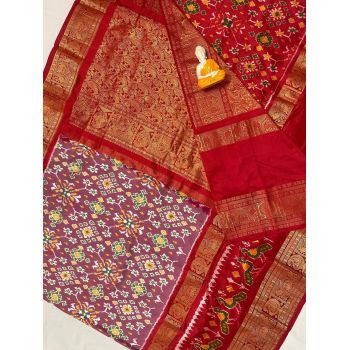 PGMRKBRS5Y06FSDC05- Kanchi border Ikat silk saree