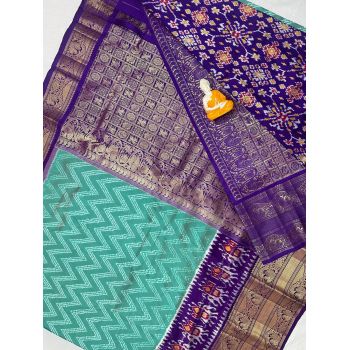 PGMRKBRS5Y06FSDC08- Kanchi border Ikat silk saree