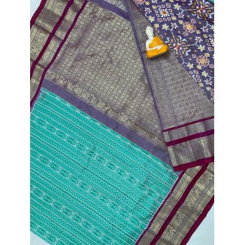 PGMRKBRS5Y06FSDC09- Kanchi border Ikat silk saree