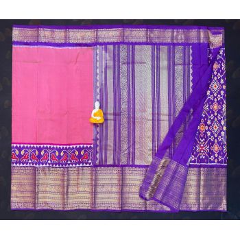 PGMRKBRS5Y06FSDC13- Kanchi border Ikat silk saree