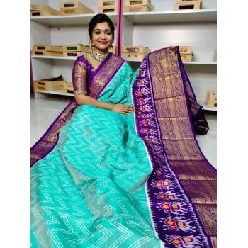 PGMRKBRS5Y06FSDC29- Kanchi border Ikat silk saree