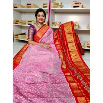 PGMRKBRS5Y06FSDC32- Kanchi border Ikat silk saree