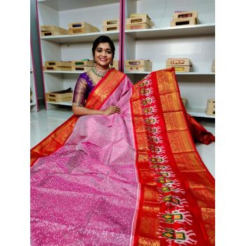 PGMRKBRS5Y06FSDC34- Kanchi border Ikat silk saree