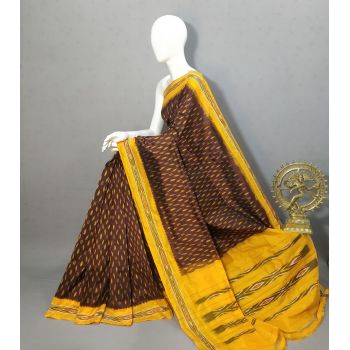 PRKSILWS5Y04SECD01- light weight Ikat silk saree