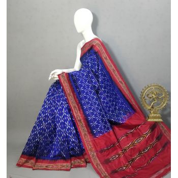 PRKSILWS5Y04SECD06- light weight Ikat silk saree