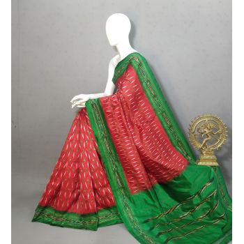 PRKSILWS5Y04SECD15- light weight Ikat silk saree