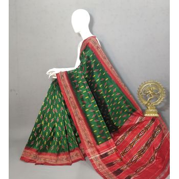 PRKSILWS5Y04SECD17- light weight Ikat silk saree