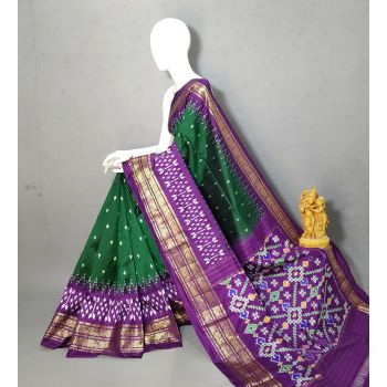 PRKSKBIP5Y06NDDC02- Kanchi border Ikat silk saree