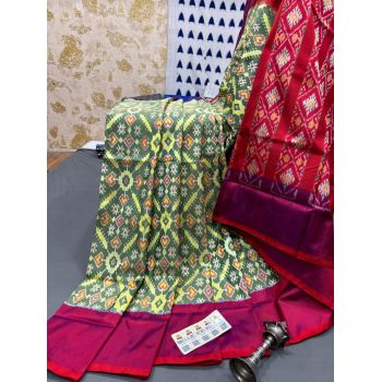 PRMHIDSS5Y06BSDC09- Ikat silk saree