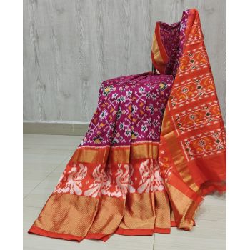 PSHLIDSS5Y04NCDD13- Ikat silk saree